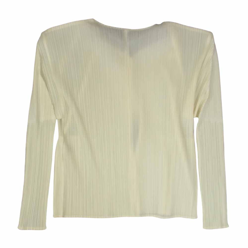 PLEATS PLEASE プリーツプリーズ イッセイミヤケ PP04-JD623 プリーツ加工 カーディガン 黄色 イエロー系 3【美品】【中古】