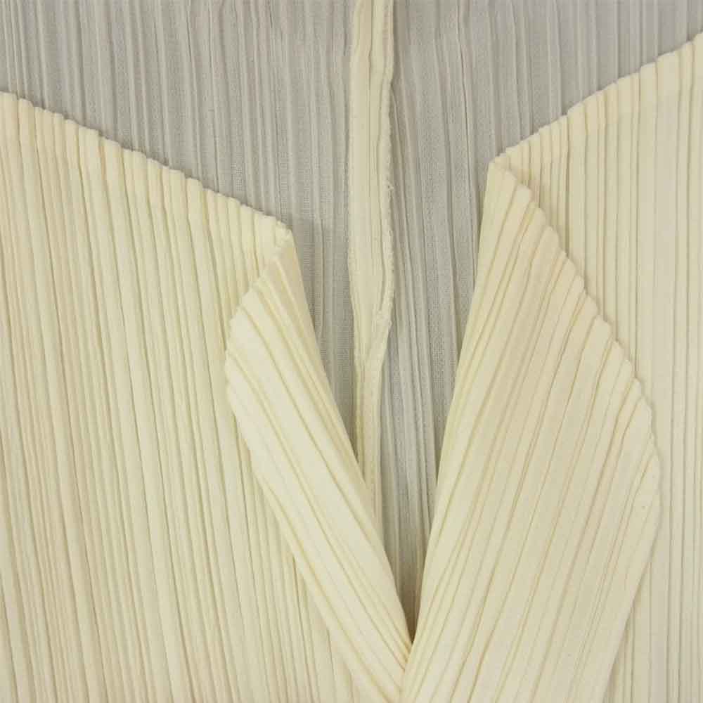 PLEATS PLEASE プリーツプリーズ イッセイミヤケ PP04-JD623 プリーツ加工 カーディガン 黄色 イエロー系 3【美品】【中古】