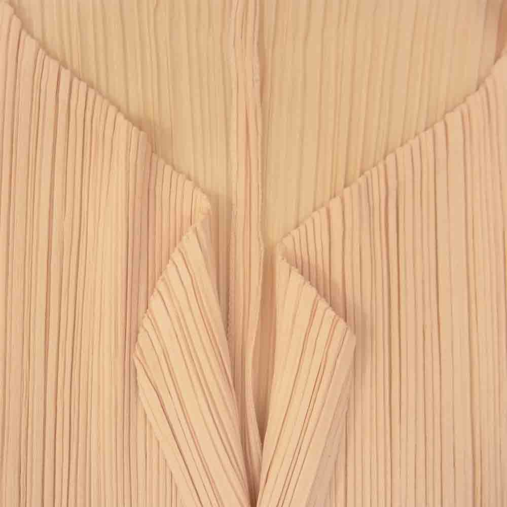 PLEATS PLEASE プリーツプリーズ イッセイミヤケ PP61-JD223 プリーツ加工 カーディガン ベージュ ベージュ系 3【美品】【中古】