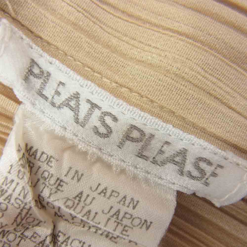 PLEATS PLEASE プリーツプリーズ イッセイミヤケ PP04-JD623 プリーツ加工 カーディガン ベージュ ベージュ系 3【美品】【中古】