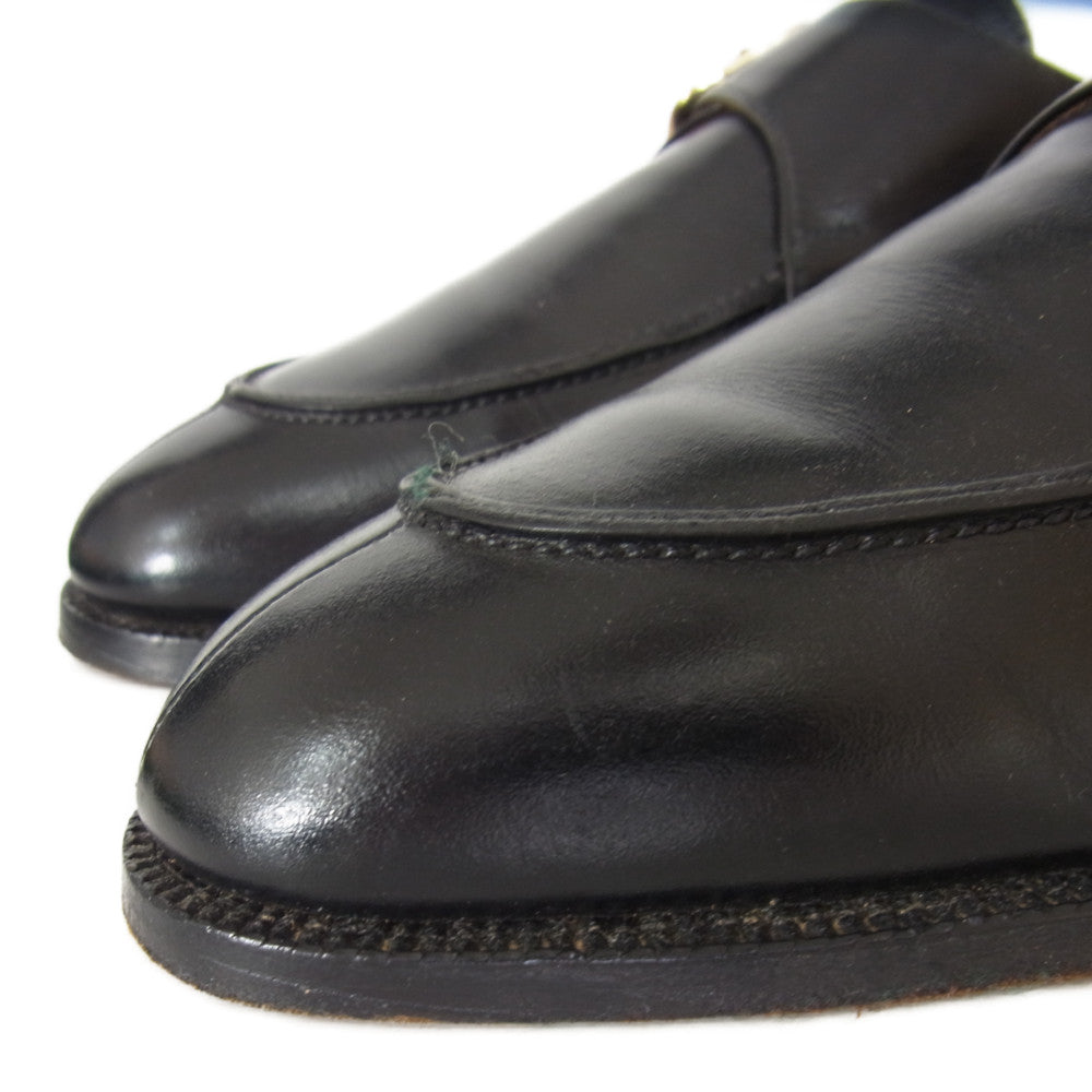 CROCKETT&JONES クロケットアンドジョーンズ HAMPSTEAD シングルモンクストラップ Uチップ シューズ ブラック系 6【中古】