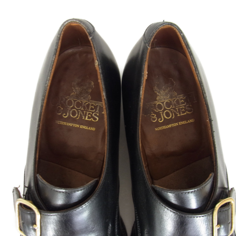 CROCKETT&JONES クロケットアンドジョーンズ HAMPSTEAD シングルモンクストラップ Uチップ シューズ ブラック系 6【中古】