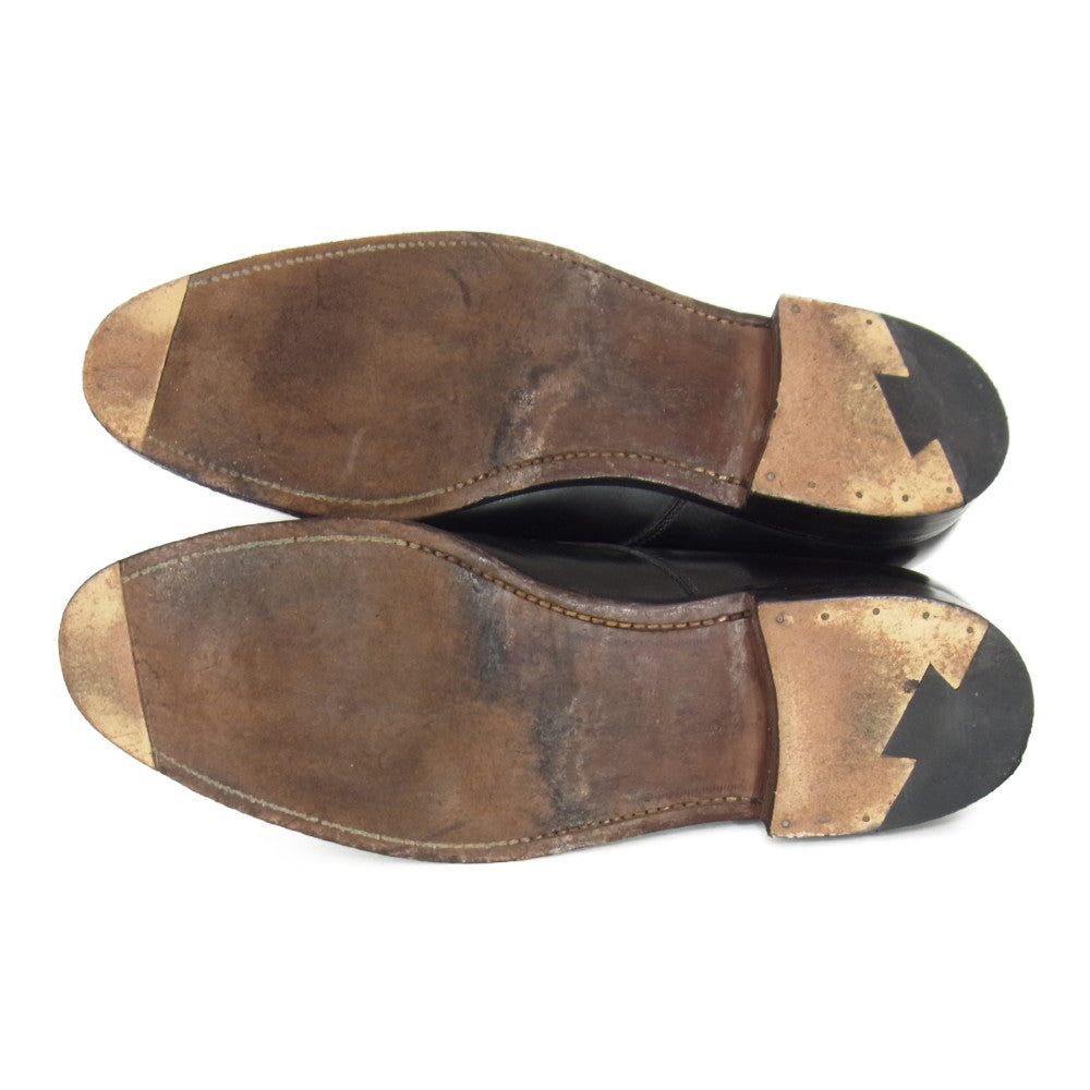 CROCKETT&JONES クロケットアンドジョーンズ HAMPSTEAD シングルモンクストラップ Uチップ シューズ ブラック系 6【中古】