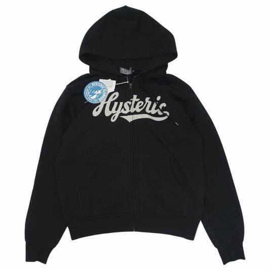 HYSTERIC GLAMOUR ヒステリックグラマー 02221CF04 TEAM LOGO ジップ パーカー ブラック系 L【中古】