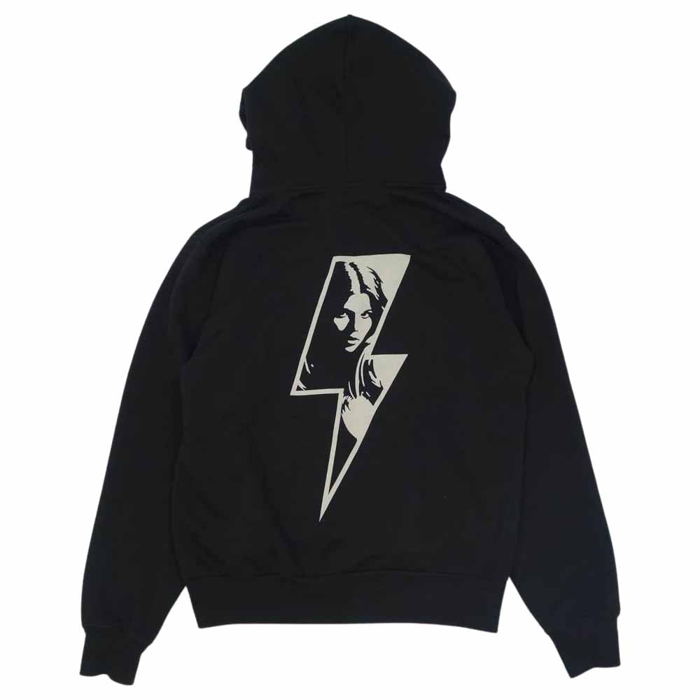 HYSTERIC GLAMOUR ヒステリックグラマー 02221CF04 TEAM LOGO ジップ パーカー ブラック系 L【中古】