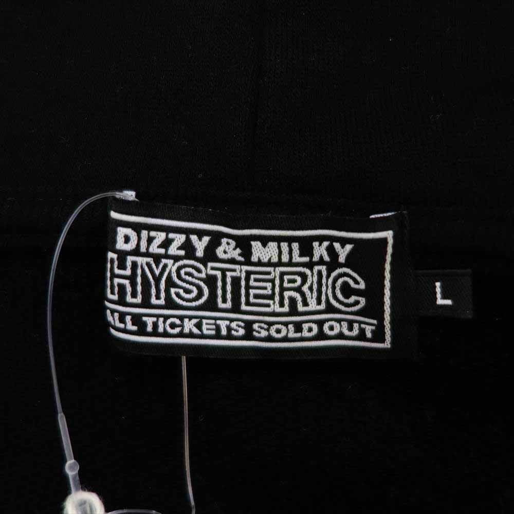 HYSTERIC GLAMOUR ヒステリックグラマー 02221CF04 TEAM LOGO ジップ パーカー ブラック系 L【中古】