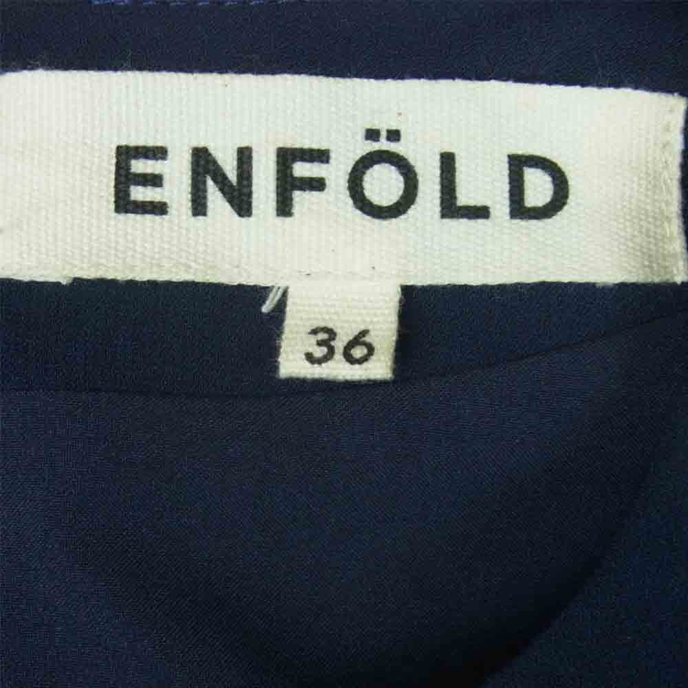ENFOLD エンフォルド 3007S233-0590 フルレングス オールインワン 半袖 中国製 ダークネイビー系 36【中古】