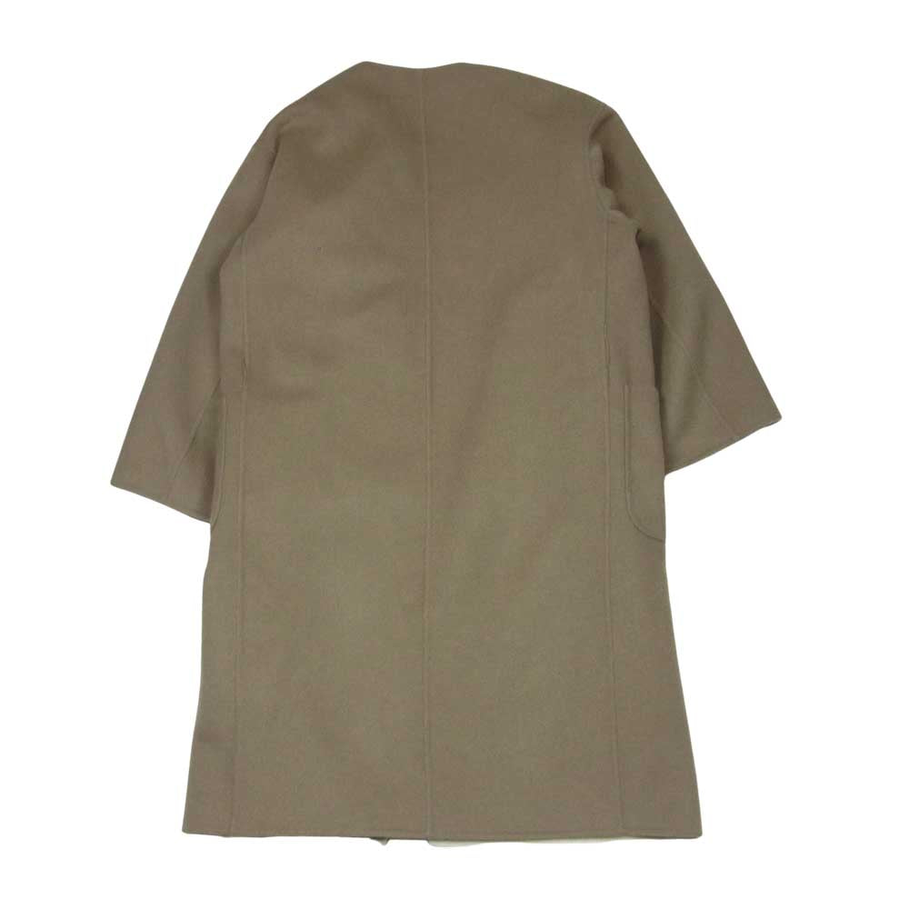 ロク 1625-104-3945 BEAUTY & YOUTH ビューティー アンド ユース REVER SEWING GOWN COAT リバーシブル ウール ガウン コート オフホワイト系 グレイッシュブラウン系 34【中古】