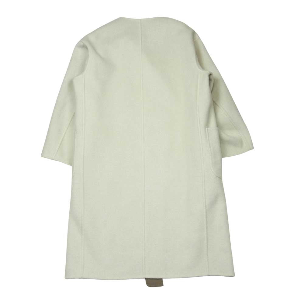 ロク 1625-104-3945 BEAUTY & YOUTH ビューティー アンド ユース REVER SEWING GOWN COAT リバーシブル ウール ガウン コート オフホワイト系 グレイッシュブラウン系 34【中古】