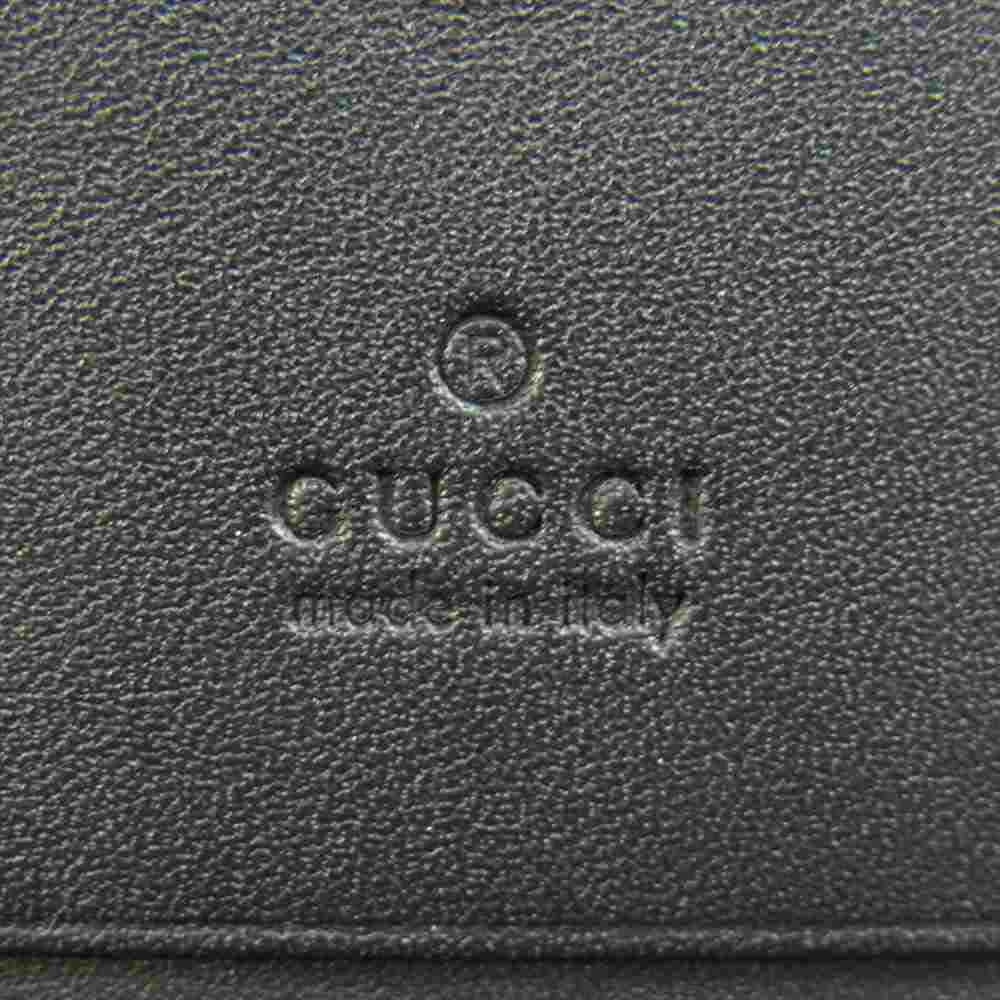 GUCCI グッチ GGスプリーム BEE 蜂 二つ折り コンパクト ウォレット ライトブラウン系【中古】