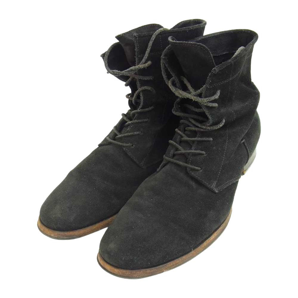 BUTTERO ブッテロ スエード レースアップ ブーツ ブラック系 実寸約28.5㎝【中古】