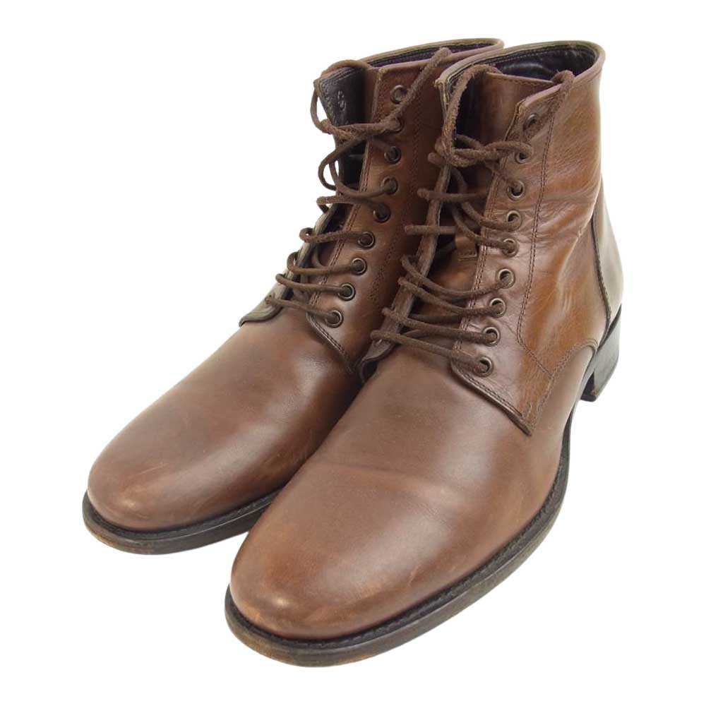 BUTTERO ブッテロ B2293 レースアップ プレーントゥ レザー ブーツ ブラウン系 43【中古】