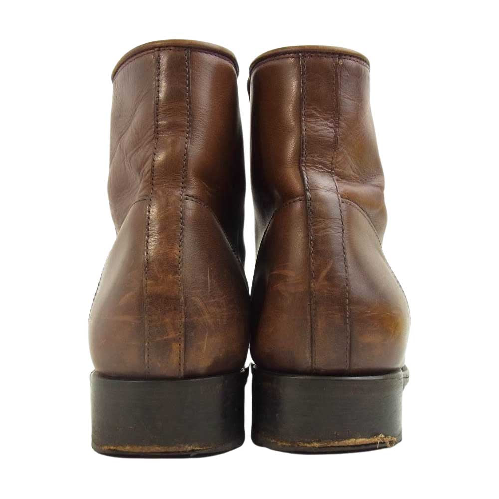 BUTTERO ブッテロ B2293 レースアップ プレーントゥ レザー ブーツ ブラウン系 43【中古】
