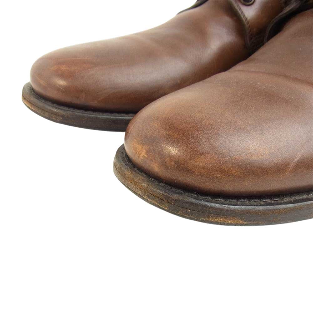 BUTTERO ブッテロ B2293 レースアップ プレーントゥ レザー ブーツ ブラウン系 43【中古】