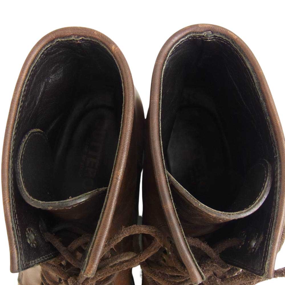 BUTTERO ブッテロ B2293 レースアップ プレーントゥ レザー ブーツ ブラウン系 43【中古】