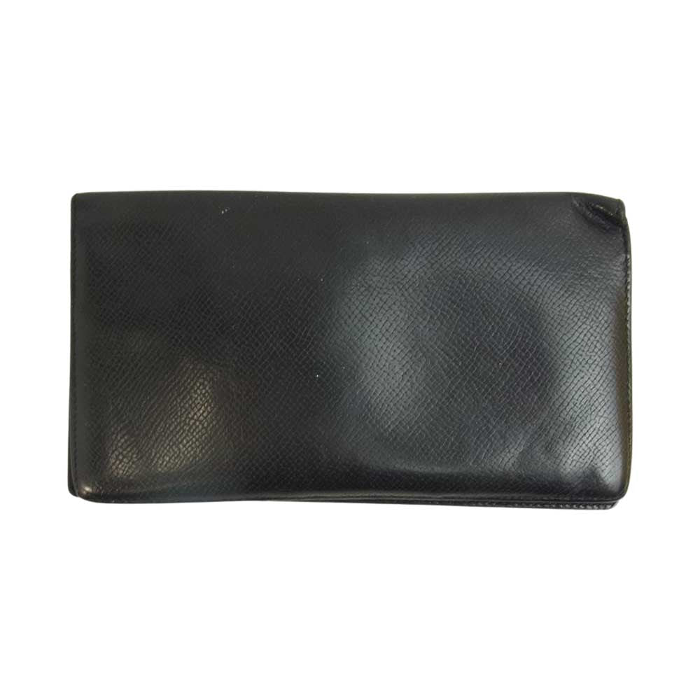 HERMES エルメス シチズン ツイル ロング ヴォースイフト □O刻印 長財布 レザーウォレット 札入れ ブラック系【中古】