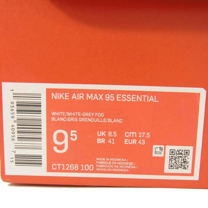 NIKE ナイキ CT1268-100 AIR MAX 95 ESSENTIAL エアマックス エッセンシャル ホワイト ホワイト系 9.5【中古】