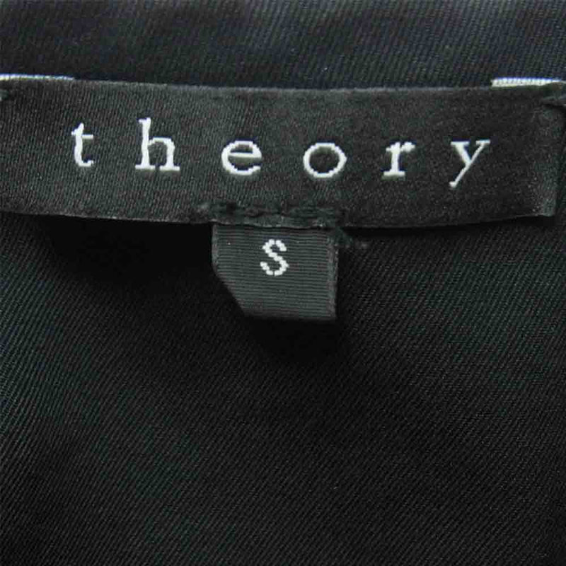 theory セオリー 01-1104737 ニット ノーカラー ジャケット ウール 中国製 ネイビー系 S【中古】