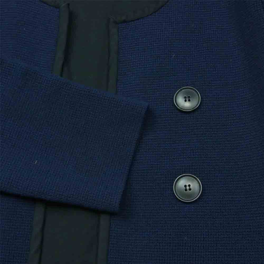 theory セオリー 01-1104737 ニット ノーカラー ジャケット ウール 中国製 ネイビー系 S【中古】