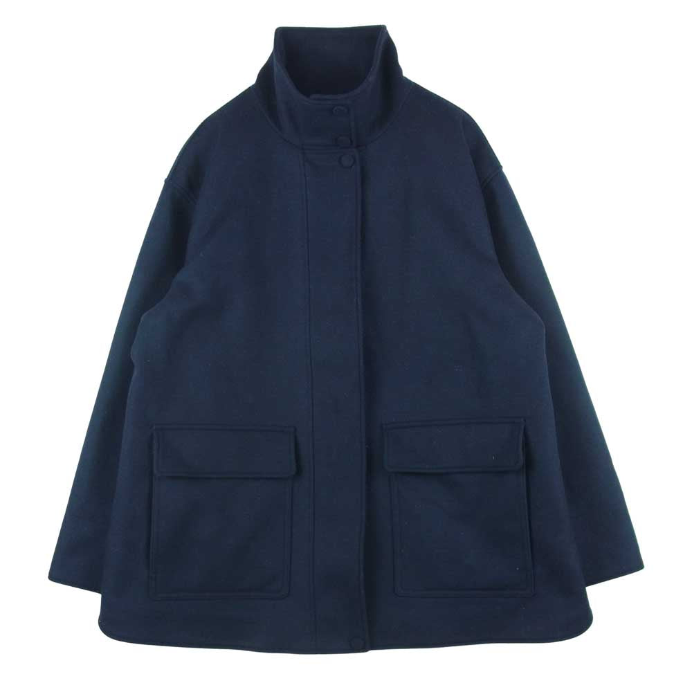 theory セオリー 01-0409604-890-901 ウール スタンドカラー コート 日本製 ダークネイビー系 P【中古】