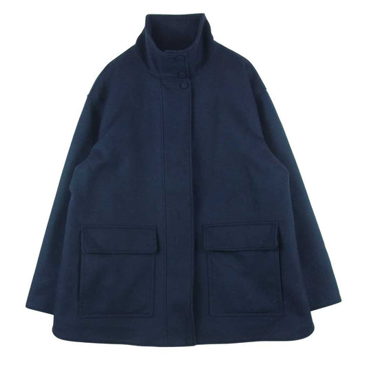 theory セオリー 01-0409604-890-901 ウール スタンドカラー コート 日本製 ダークネイビー系 P【中古】
