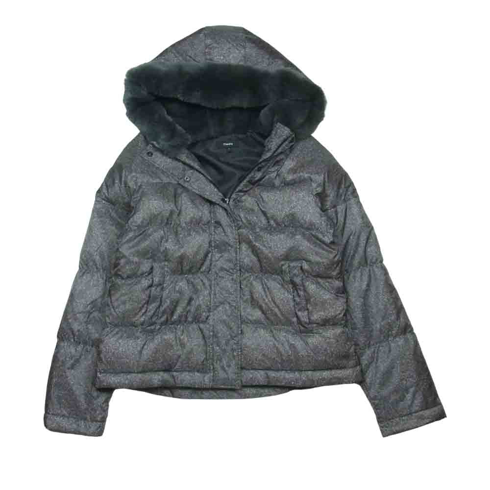 theory セオリー レッキスラビット ファー ダウン ジャケット ベトナム製 グレー系 S【中古】