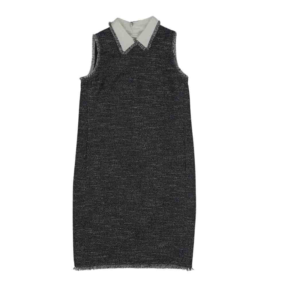 theory セオリー 襟付き ツイード ワンピース ジャケット セットアップ グレー系【中古】