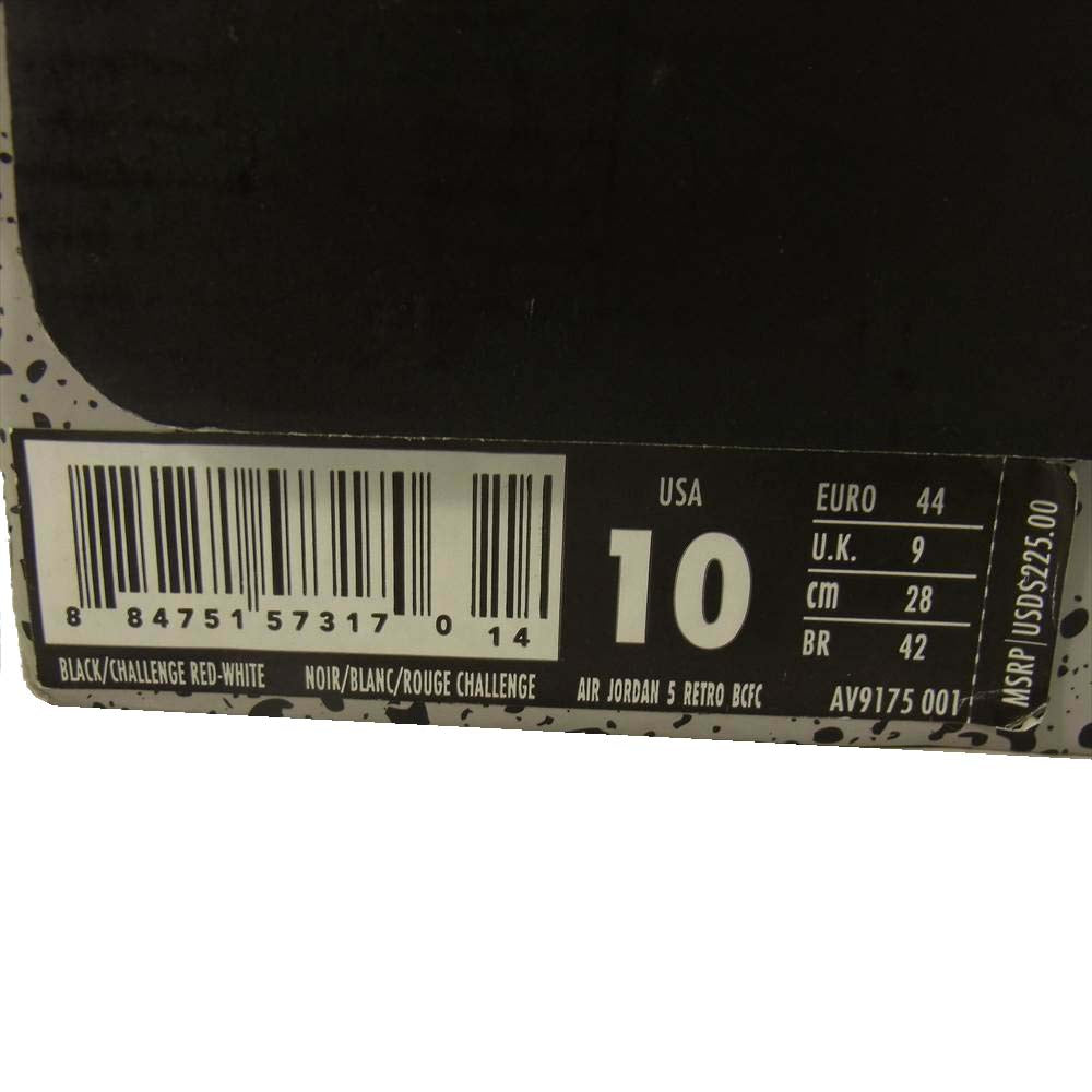 NIKE ナイキ AV9175-001 AIR JORDAN 5 BCFC PSG エアジョーダン ファイブ パリサンジェルマン ブラック系 10【中古】