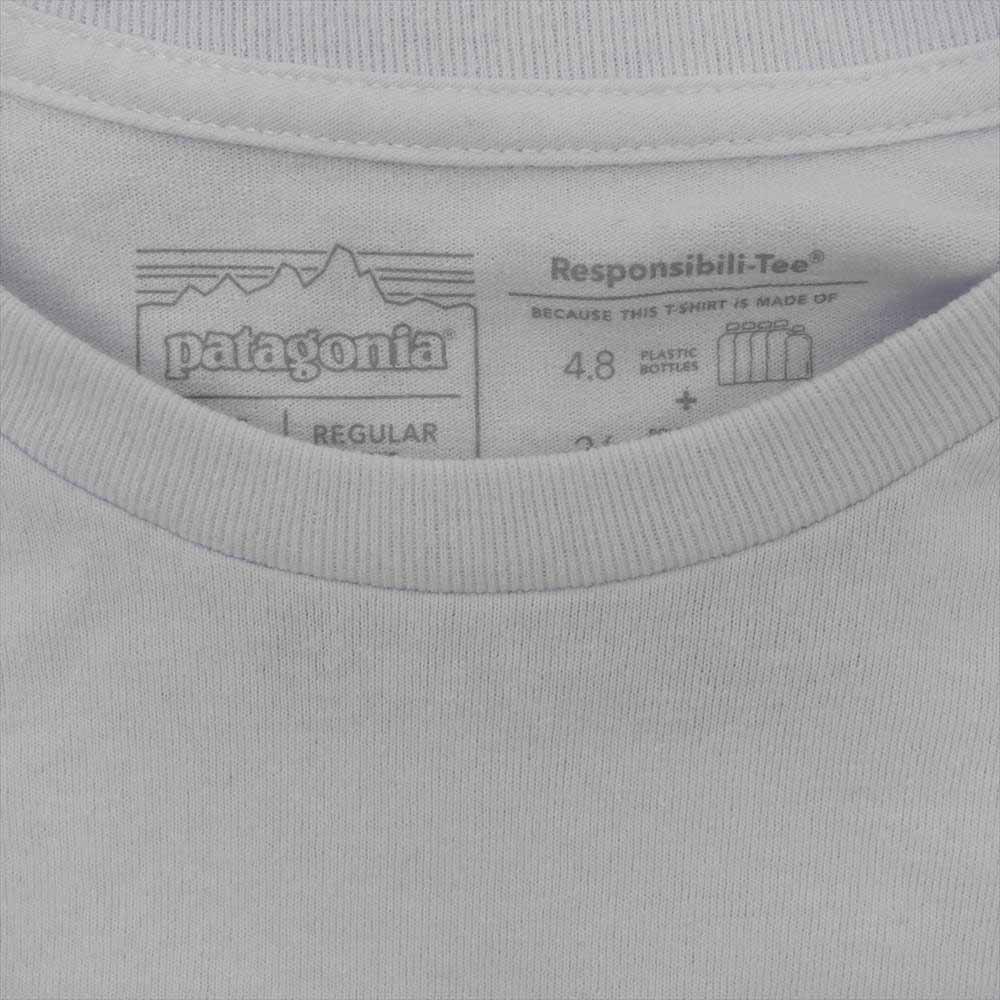 patagonia パタゴニア 20SS 38512 P-6 LOGO POCKET RESPONSIBILI TEE P-6ロゴ プリント ポケット レスポンシビリティー 半袖 Tシャツ ホワイト系 XL【中古】