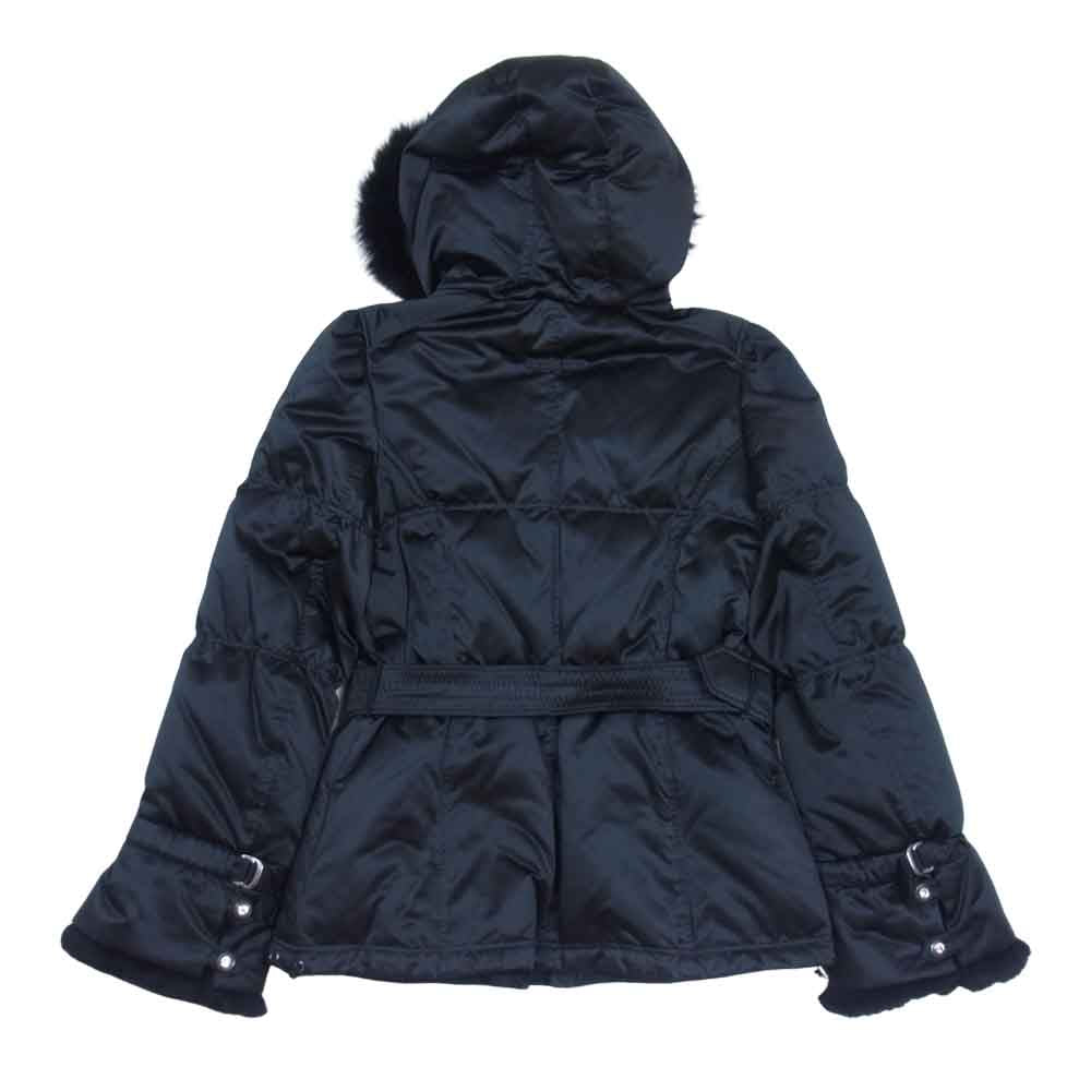 EPOCA エポカ フォックス ラビット ファー ベルト ダウン ジャケット ブラック系 40【中古】