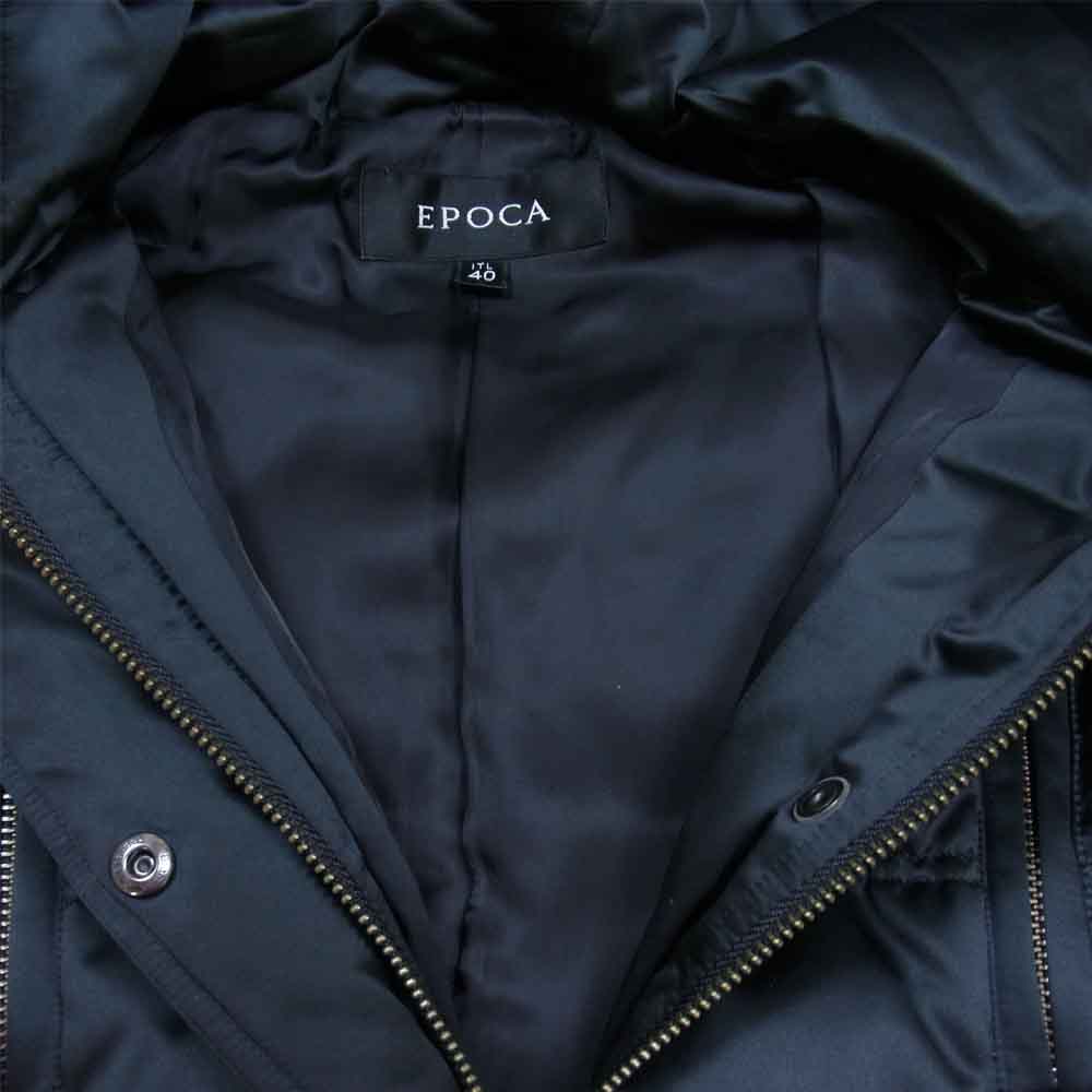 EPOCA エポカ フォックス ラビット ファー ベルト ダウン ジャケット ブラック系 40【中古】