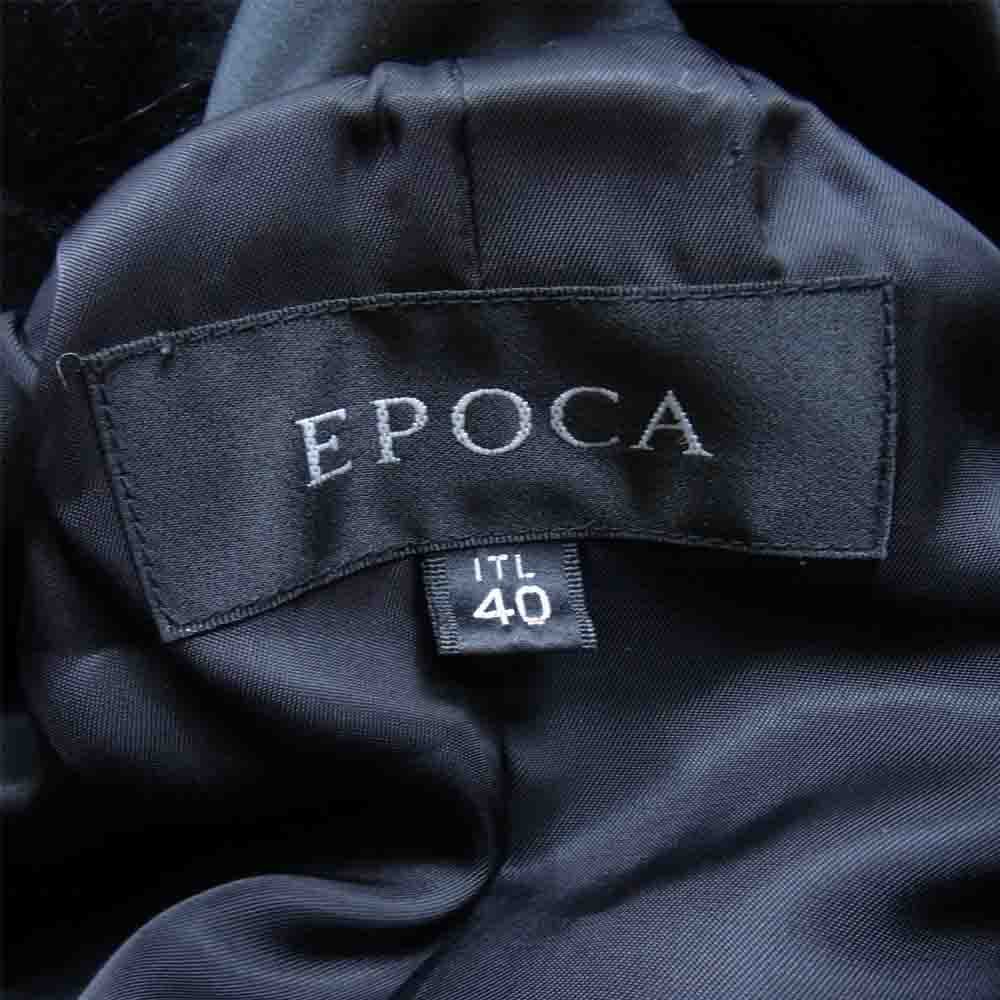 EPOCA エポカ フォックス ラビット ファー ベルト ダウン ジャケット ブラック系 40【中古】