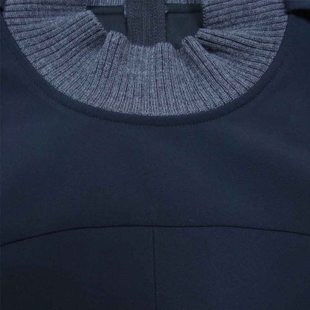 FOXEY フォクシー NEW YORK ニューヨーク 34597-MAOFY101LNM ニット 切替 ワンピース 半袖 ダークネイビー系 40【中古】