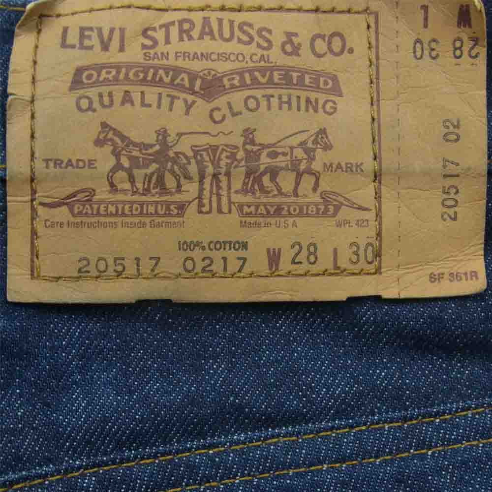 Levi's リーバイス 20517 0217 オレンジ タグ ボタン裏刻印 542 デニム パンツ インディゴブルー系 W28 L30【中古】