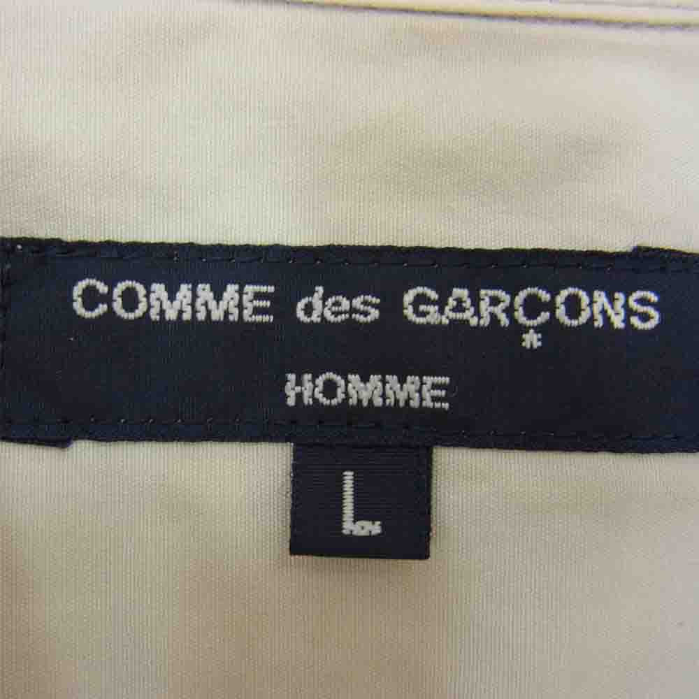 COMME des GARCONS コムデギャルソン HOMME 21SS HG-B008 AD2020 L/S COTTON SHIRT オム 製品加工 パッカリング ブロード 長袖 シャツ グレー系 L【中古】
