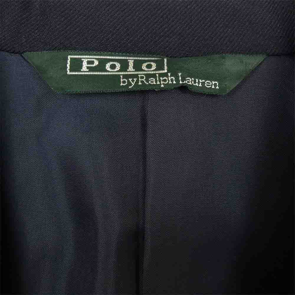 POLO RALPH LAUREN ポロ・ラルフローレン 金ボタン 紺ブレザー ウール ダブル テーラード ジャケット ネイビー系 160【中古】