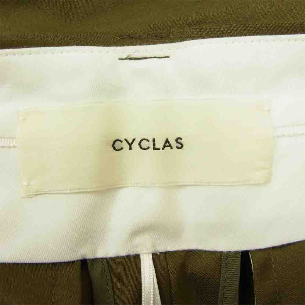 シクラス CYCLAS ワイドパンツ ロング ウール 34 XS カーキ