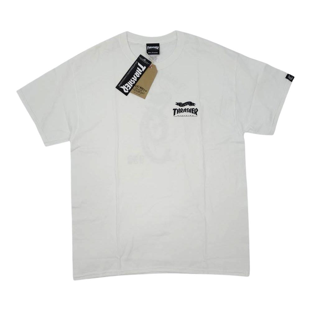 THRASHER スラッシャー × CLUCT 9th ANNIVERSARY クラクト 9周年 アニバーサリー Tシャツ ホワイト系 L【新古品】【未使用】【中古】