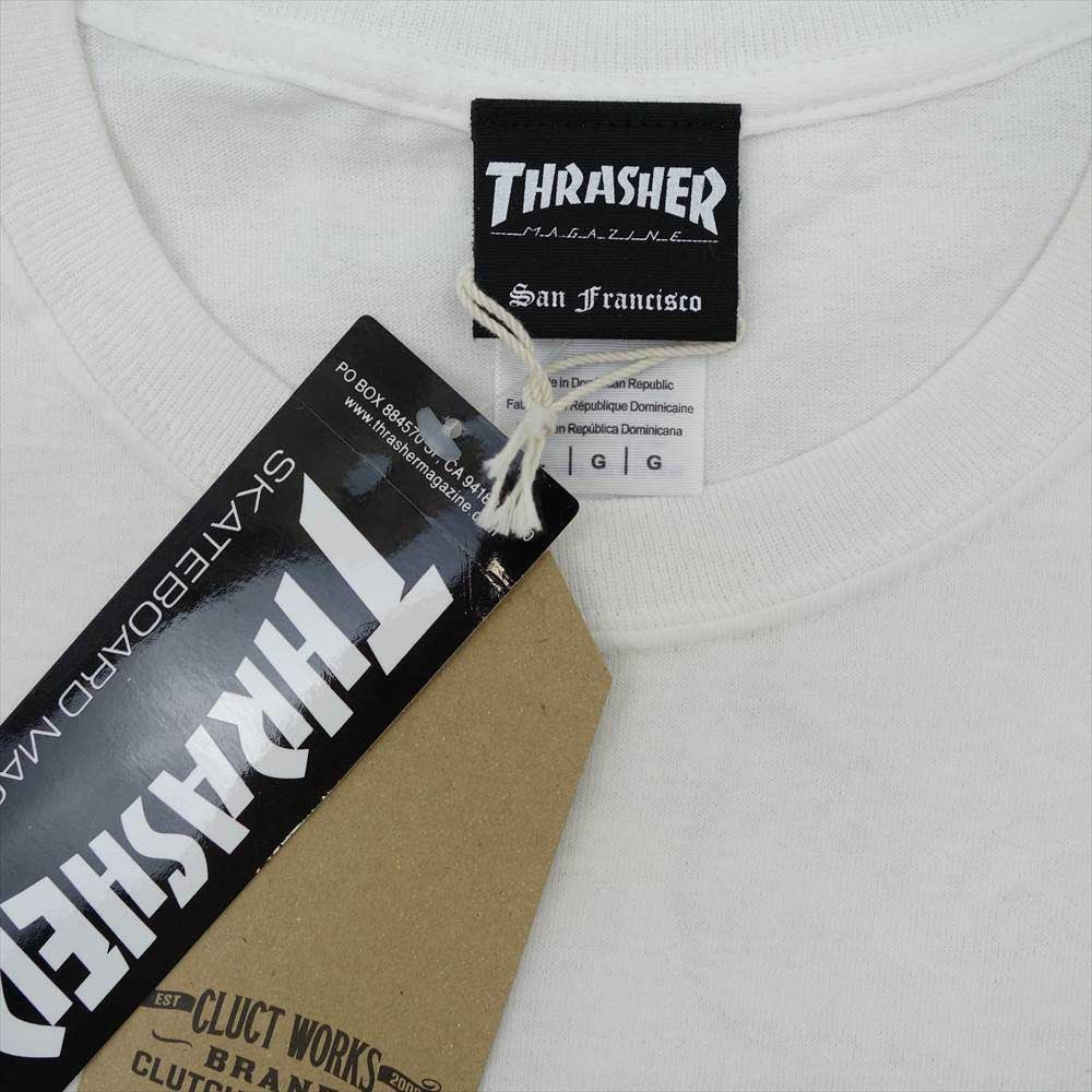THRASHER スラッシャー × CLUCT 9th ANNIVERSARY クラクト 9周年 アニバーサリー Tシャツ ホワイト系 L【新古品】【未使用】【中古】