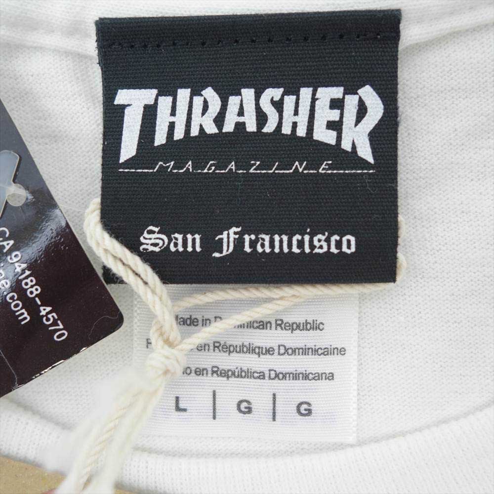 THRASHER スラッシャー × CLUCT 9th ANNIVERSARY クラクト 9周年 アニバーサリー Tシャツ ホワイト系 L【新古品】【未使用】【中古】