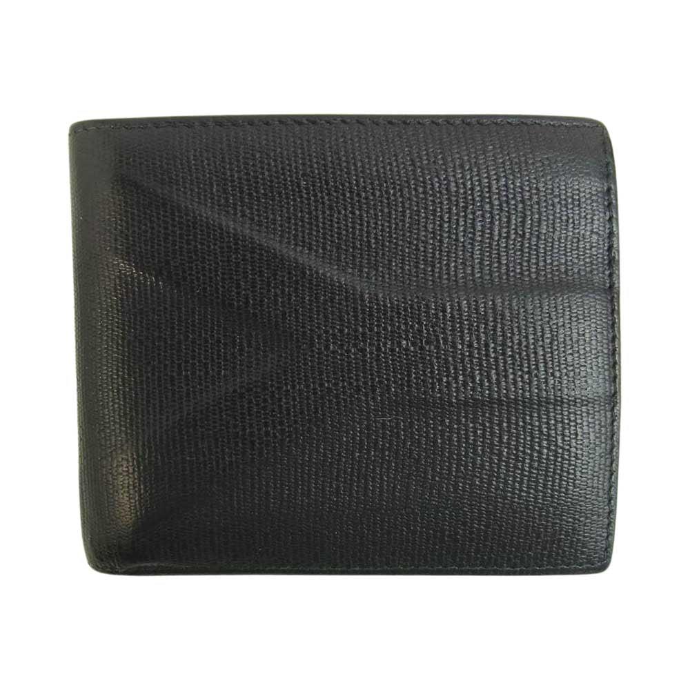 YVES SAINT LAURENT イヴサンローラン 2つ折り 財布 ブラック系【中古】
