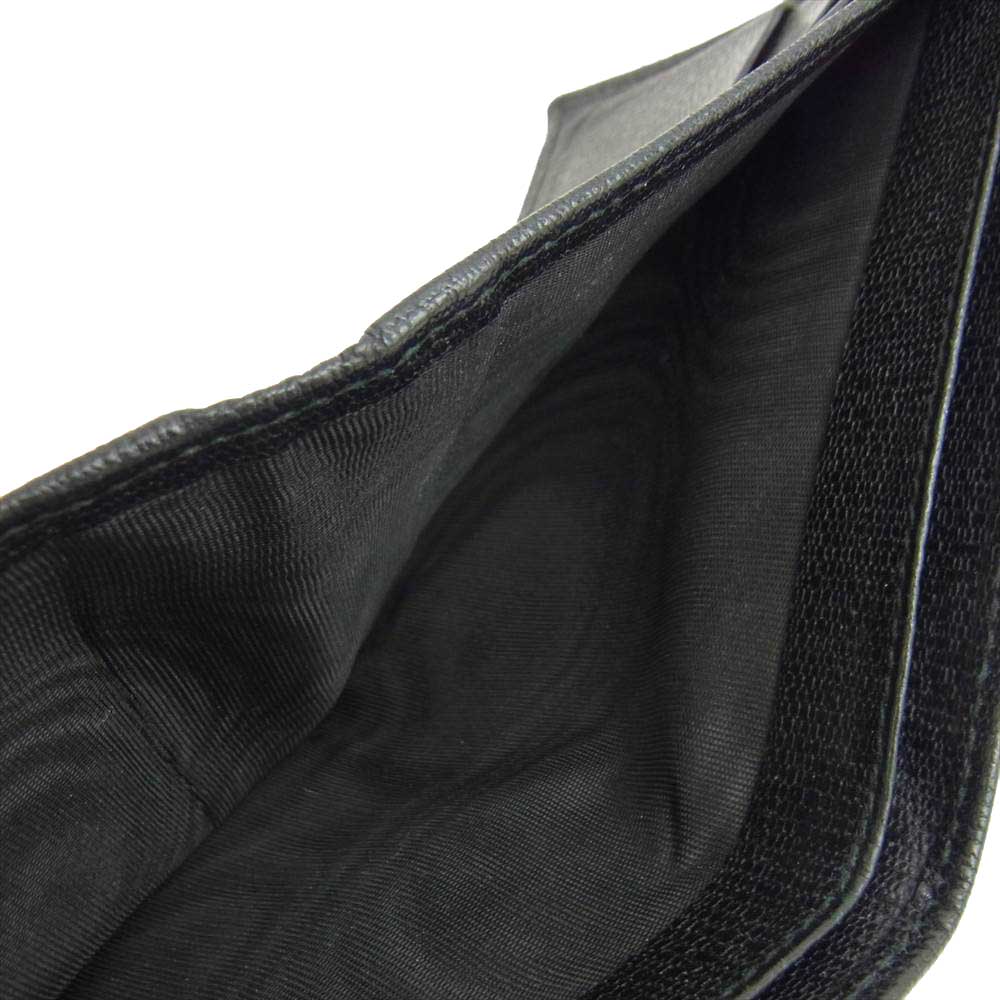YVES SAINT LAURENT イヴサンローラン 2つ折り 財布 ブラック系【中古】