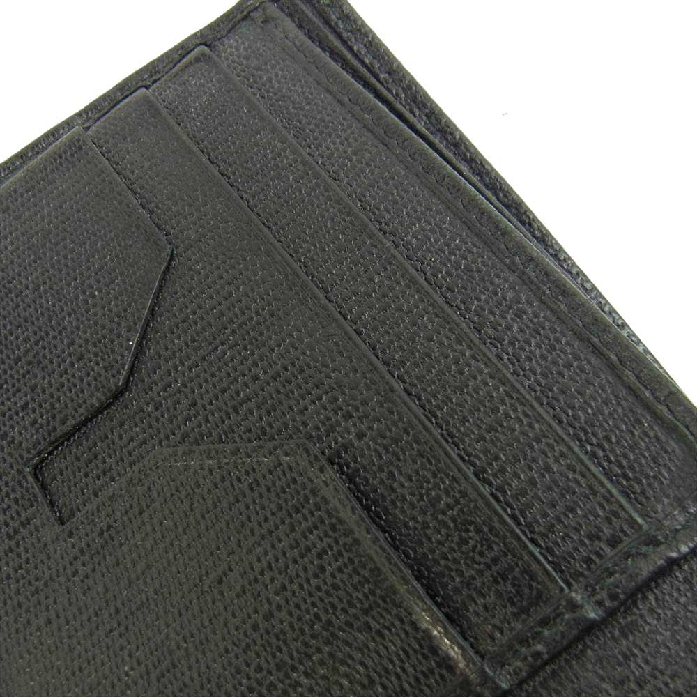 YVES SAINT LAURENT イヴサンローラン 2つ折り 財布 ブラック系【中古】