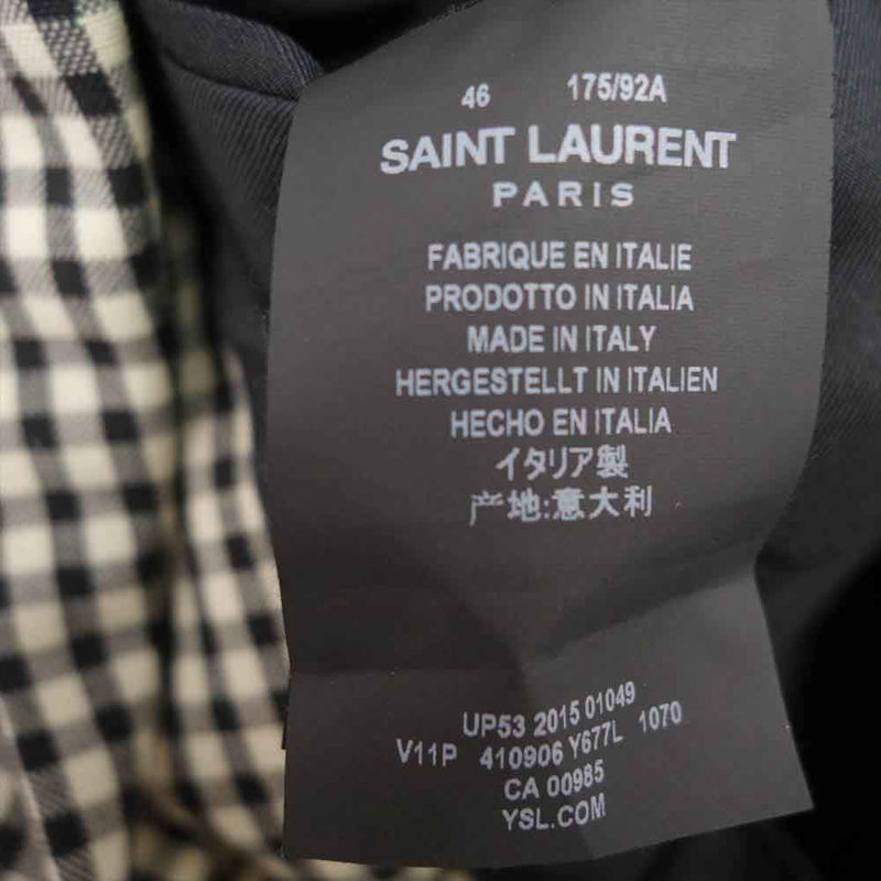 国内正規 Saint Laurent サンローランパリ シルク ドレスシャツ
