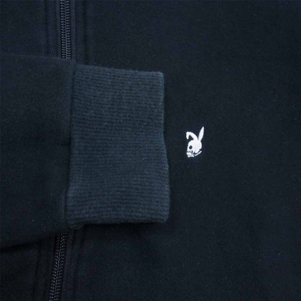 CRIMIE クライミー バック 刺繍 ジップ 襟付き スウェット ブラック系 L【中古】