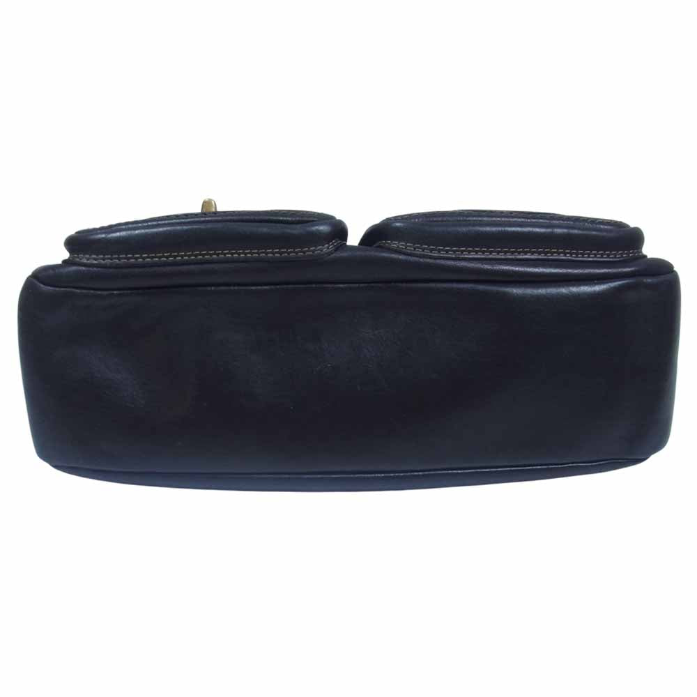COACH コーチ レガシー レザー ショルダー バッグ ブラック系【中古】