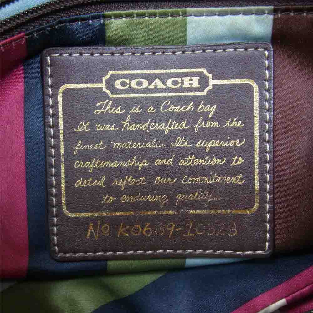 COACH コーチ レガシー レザー ショルダー バッグ ブラック系【中古】