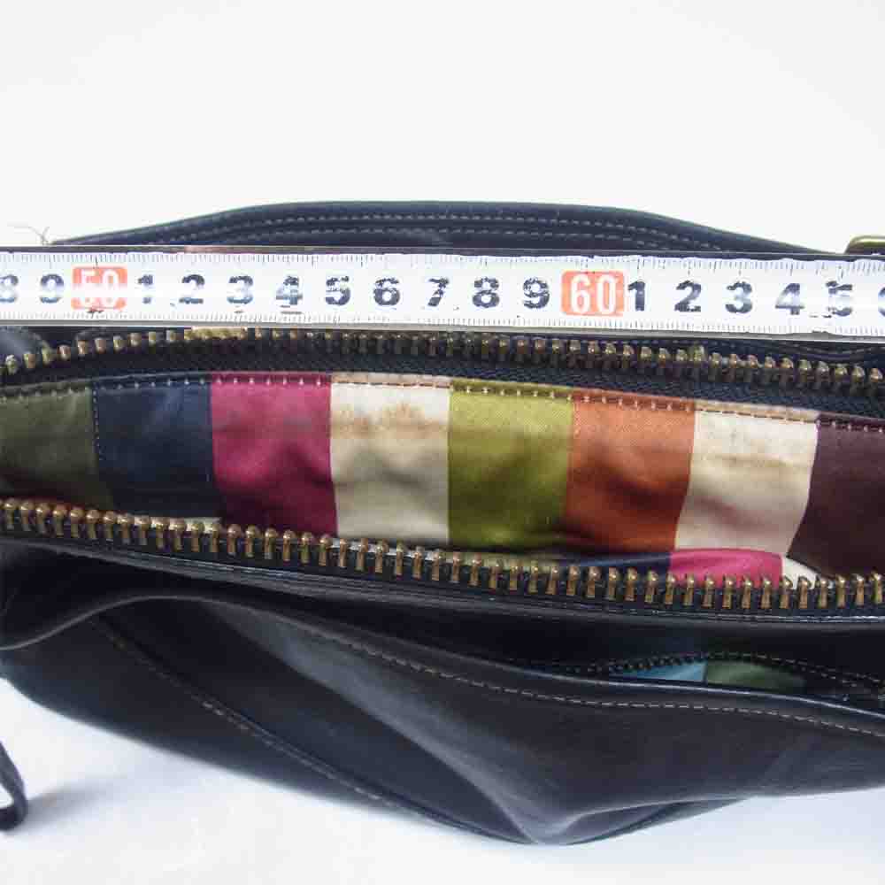 COACH コーチ レガシー レザー ショルダー バッグ ブラック系【中古】