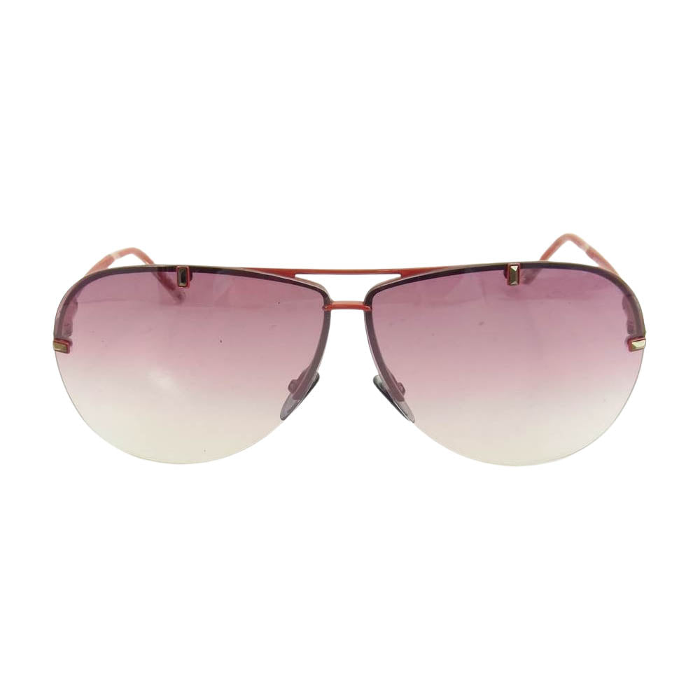 Christian Dior クリスチャンディオール TOREADIOR スタッズ サングラス レッド系【中古】