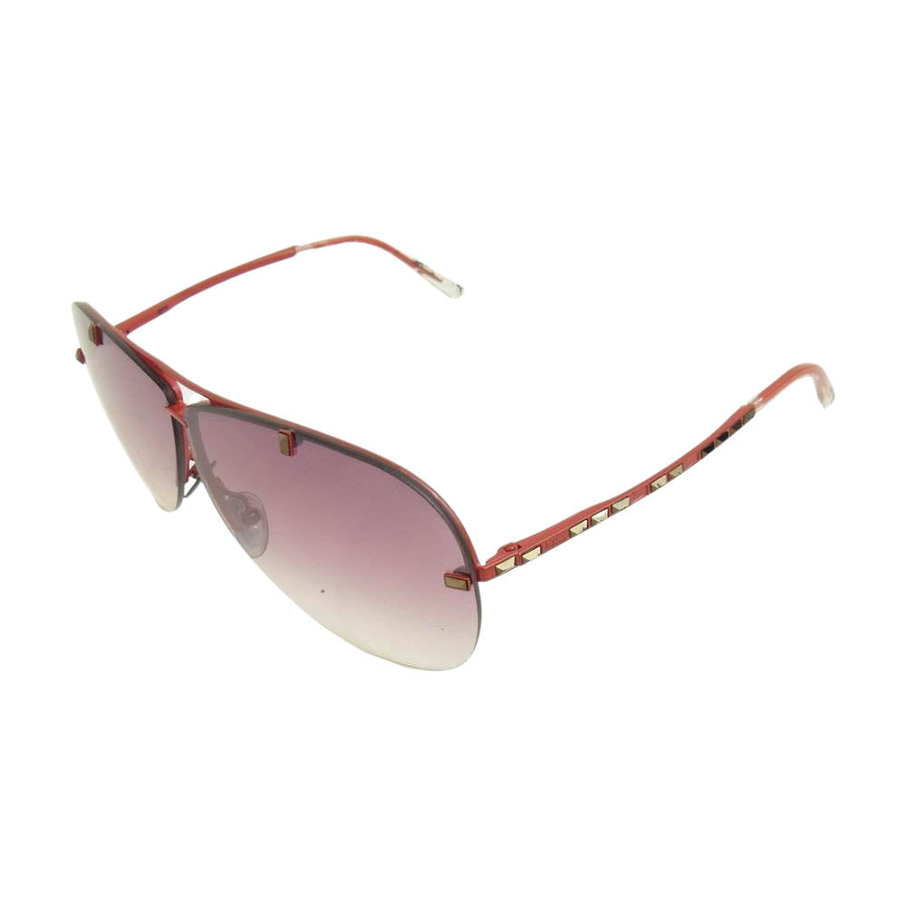 Christian Dior クリスチャンディオール TOREADIOR スタッズ サングラス レッド系【中古】